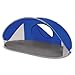 PICNIC TIME Manta Portable Beach Tent, Fully-Assembled Pop Up Tent, Beach Shade and Sun Shelter, Instant Outdoor Shade with Carrying Bag for Outdoors and UPF50+ UV Protection, (Blue with Gray Accents)