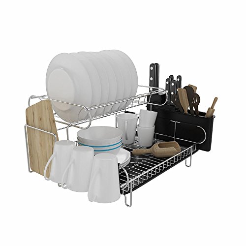 image for Mewalker 2 Tier Dish Drying Rack 304 Stainless Steel Professional Dish