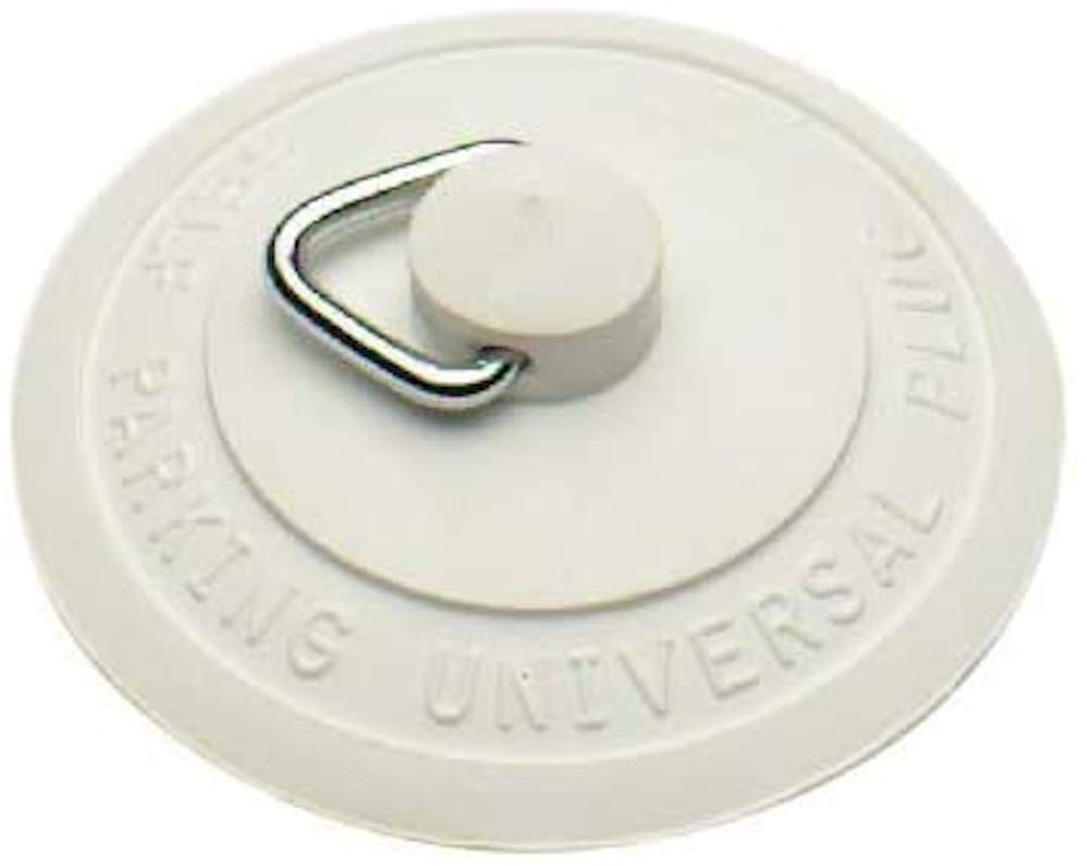 Merriway Bh00004 Self Seating Universal Basin and Bath Rubber Plug, White, 57 mm