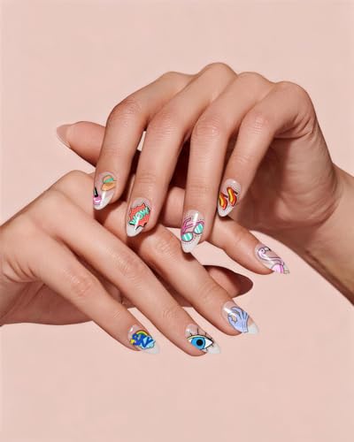 Custom Photo Press On Nails – Personalized Fake Nails with Your Own Pictures, Turn Special Memories into Wearable Art, One-of-a-Kind Gift & Keepsake Nail Kit with Glue & Accessories (Almond)
