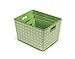 Title: Badger Basket Set of 3 Nesting Trapezoid Fabric Baskets with Sage Polka Dots, Foldable Storage, and Side Handles
