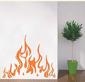 Wuyyii Calcomanías De Pared Especiales Llama De Fuego Calcomanía De