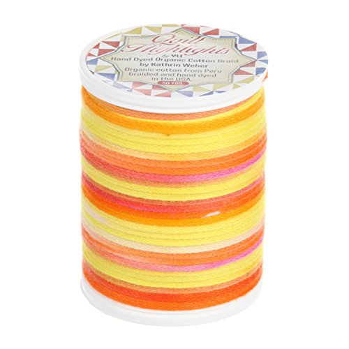 YLI 32550-020 Hand Dyed Organic Cotton Braid Thread, 50 yd, Sunrise