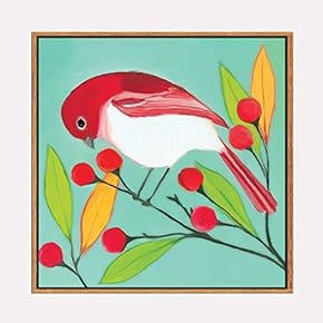 Framed Canvas Wall Art for Living Room, Bedroom Beautiful Watercolor Birds Canvas Prints for Home Decoration Ready to Hanging - 16x16 inches