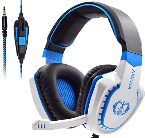 Anivia Over Ear Headphones Wired with Microphone - Stereo Surround Sound Headse…