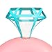 Diamond Ring Pool Float Inflatable - Pink Floatie Bachelorette Party Engagement Tube Swimming Outdoor Lounge for Adults & Teens