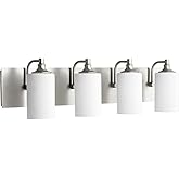 Quorum 5009-4-65 Transitional Four Light Vanity from Celeste Collection in Pewter, Nickel, Silver Finish,