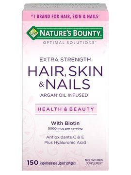 Nature S Bounty Hair Skin And Nails 5000 Mcg Of Biotin 250