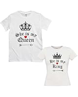 Coppia di magliette King & Queen per Fidanzati