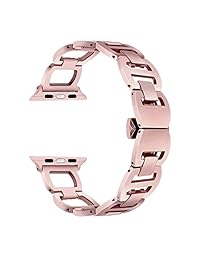 Cuzow, brazalete con enlace de acero inoxidable, repuesto de correa para reloj ajustable, flexible, para reloj Apple Watch Apple Watch Sport Apple Watch Edition serie 2, serie 1