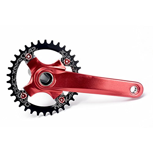 104BCD 36T Bike Single Chain ring for 9 10 11 Speed for Most Bicycle Road Bike Mountain BMX MTB-Red