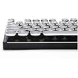 Retro Vintage Mechanical Typewriter with White LED Backlit Keyboard: Metal Base and Chrome Keycaps Anti Ghosting