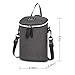pipi bear Insulated Bottle Tote Bag, Portable Breast Milk Baby Double Bottle Cooler Bag with Adjustable Shoulder Strap(Fits up 2 Large 8 oz Bottle) (Dark Grey)