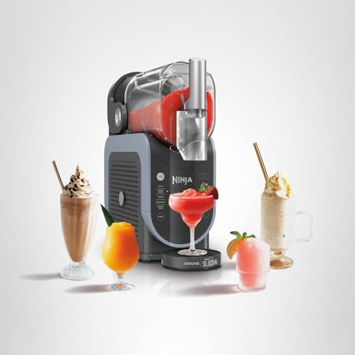 Ninja SLUSHi con tecnología RapidChill, 88 oz. Máquina de bebidas congeladas y granizados, 5 programas preestablecidos, margaritas, frappés y más, detalles premium, negro, FS301