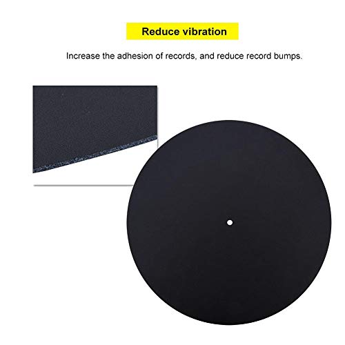 ASHATA Mat platter mat, antislip vinyl turntable antistatic flat soft