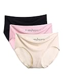 FaceRain Women's Seamless Underwear Super Soft Modal Cotton Brief Panties 3 Pack