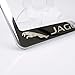 100% Stainless Steel Jaguar Laser Engrave Chrome Mirror Polish License Plate Frame Holder with Logo Steel Screw Caps