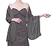 Sheer Soft Chiffon Bridal Women's Shawl For Special Occasions Stone Grey