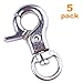 pranovo 5 Pack Metal Hook Belt Clip Door Lock for Pet Birds Cage, Prevent Claw Trigger Open