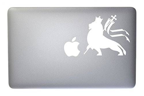 Lion Of Judah Vinyl Decal for Macbook, Laptop or other device 5 Inch (white)