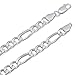 5.5mm 925 Sterling Silver Flat Figaro Link Italian Crafted Nickel Free Chain or Bracelet + Cleaning Cloth