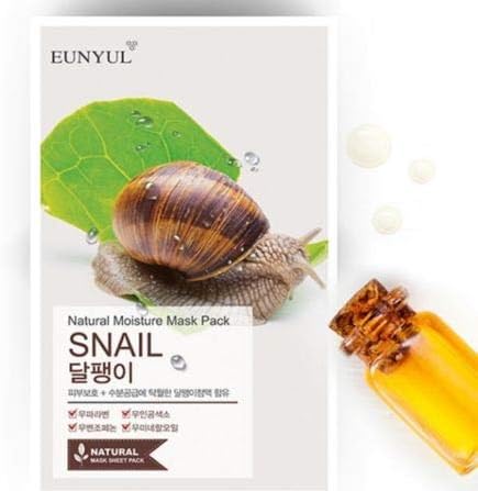 EUNYUL Natural Moisture Mask Pack Mask SNAIL 22ml 100EA Set/Made in Korea