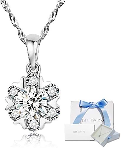 EverFlawless Swarovski Zirconia with 925 Sterling Silver Necklace Earrings Set French Rope