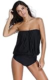 Aleumdr Women's 2PCS Bandeau Top Triangle Briefs Swimsuits(FBA)