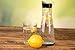 Chefoh Glass Water Carafe With Lid And Protective Base, EZ Pour Drip Spout 1 Liter/ 33.8 Oz, Fridge Water Pitcher Bottle Dispenser, Great For Juice, Lemonade, Iced Tea, Milk, Wine