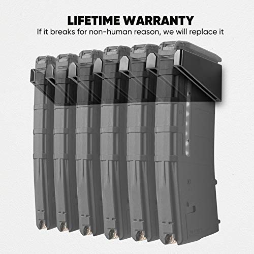 vivi min Solid ABS 6X Standard AR15 PMAG Wall Mount,Gun Mag Holder