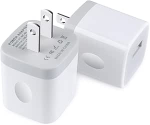Single USB Wall Charger,TePoo 2 Pack 1A 5V One Port Plug Power Adapter Charging Block Cube Box Brick for iPhone SE,11 Pro Max/XS/XR/X/8 Plus, Samsung Galaxy S20 S10 S9 Note 10,LG,Android Phone