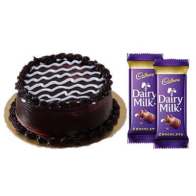 80 Rose Garden Chocolate Truffle Cake With 2 Chocolates For Birthday Anniversary Special Occasion 500 Grams Amazon In Grocery Gourmet Foods