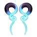 BodyJ4You Glass Taper Swirl Spiral Purple Sky Plugs Ear Gauges Treble Hanger 0G (8mm) Stretchers 2PCS