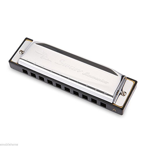 HOMEKE Harmonica Key of C 10 Hole 20 Tone Diatonic Harmonica C Blues with Case for Beginner,Students, Kids Gift - Thumbnail 2