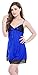 Women's Sexy Sling V-neck Lace Trim Satin Chemises Slip Sleepwear Nightgown