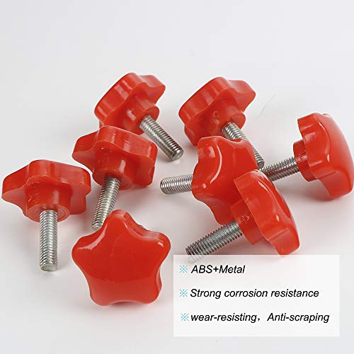 CheroCar Hard Top Quick Removal Fastener Thumb Roof Screws Bolts Tie Down Anchor With Nut Kit for Jeep Wrangler Parts Sports Sahara Rubicon X & Unlimited YJ TJ LJ JK JL 2/4Door 1987-2020 (Red 8PACK) - Thumbnail 3