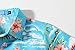 SSLR Big Boys Hawaiian Shirt Kids Flamingos Shirt Short Sleeve Luau Shirt (Medium, Blue)
