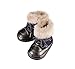 Kuner Baby Boys and Girls Plush Robber Sole Non-Slip Warm Snow Boots First Walkers (12-18 Months Toddler Blue)