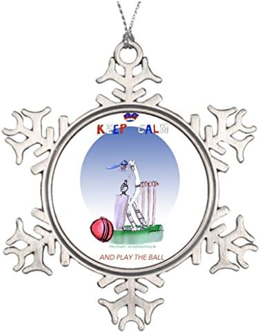 Pracy Personalised Christmas Tree Decoration keep calm and play the ball tony fernandes Tony Fernandes Cartoon Cricket Decorating Christmas Tree Ideas