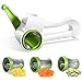 MASTERTOP Cheese Grater- Rotary Grater- Mini Vegetable Slicer, 3 in 1 Stainless Steel Drum for Hard Cheeses, Chocolate and Nuts