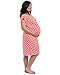 The Bravely Labor and Delivery Gown - Perfect Hospital Bag Gown for Maternity/Nursing/Labor (Pink Polka Dots, S-M-L)