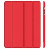 JETech Case for Apple iPad 2 3 4 (Old Model), Smart Cover with Auto Sleep/Wake, Red