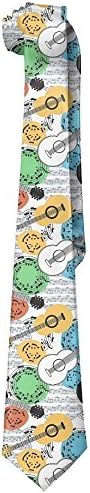 Men Electric Guitar Music Instrument Polyester Silk Fashion Gentleman Tie Necktie Gift Box
