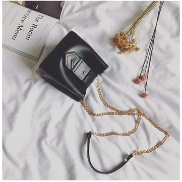 Women Bucket Chain Bag Brief PU Leather Shoulder Bag Phone Bag Crossbody Bag - Women's Bags Handbags - (Black)