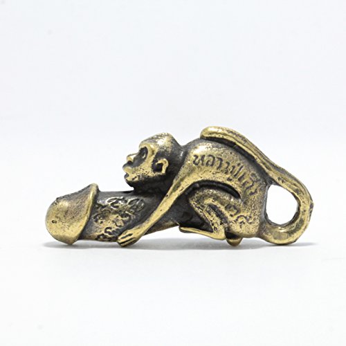 Thai amulet pendant "monkey Paladkik"penis powerful love attraction charm love rich good luck.