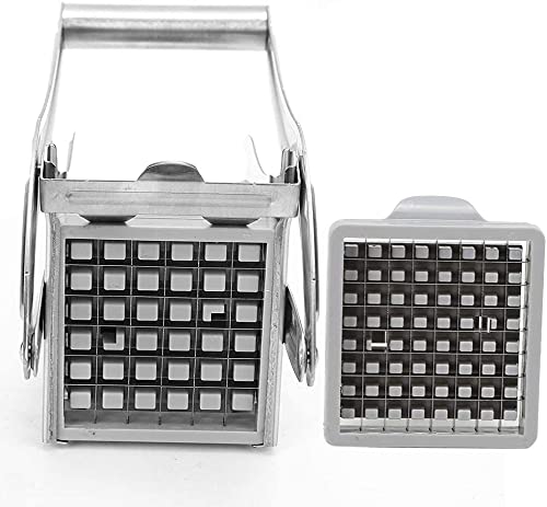 Copper Top - French Fry Cutter for Vegetables and Fruits, Professional Potato Chipper Cutter for Veggies, Onions, Carrots, Cucumbers and More with 2 Blades