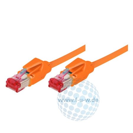 Tecline 71815A Category 6A Ethernet Patch Cable (S/FTP, PiMF, EIA/TIA, Class EA, 15 m) Orange
