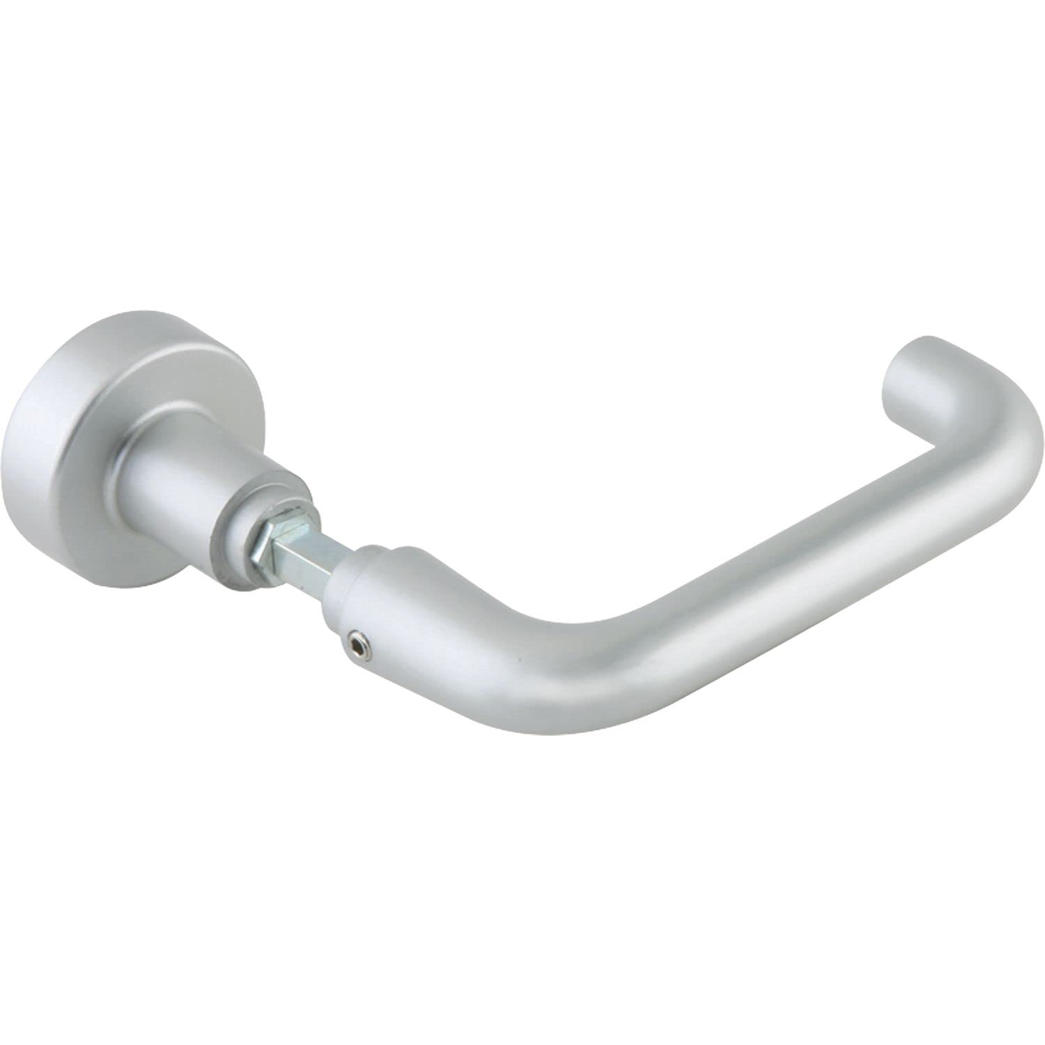 Dorma Glas Handle Set (Interchangeable Fitting) for Glass Doors, Round Door Handle, with Interchangeable Pin Glass Door Fitting, Aluminium Silver Anodised