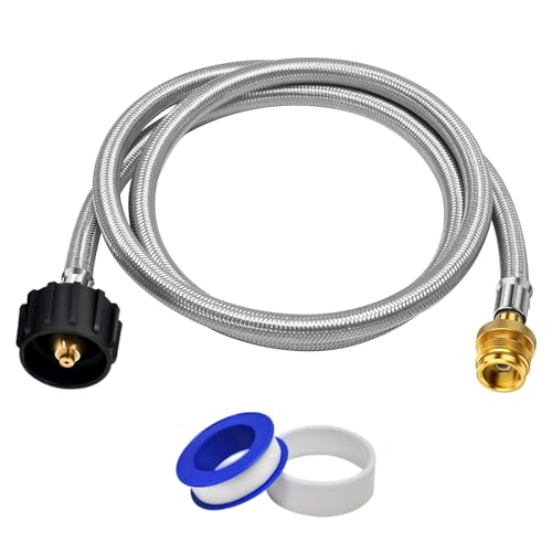 Photo 1 of ABYDA 12Ft Adapter Hose, 1 lb to 20 lb Converter for QCC1/Type1 Propane Tanks, CGA600 Connection, Fits Coleman Stove, Weber Q Grill, Buddy Heater, 5-40 lb Tanks