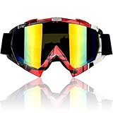 CarBoss Motorcycle Helmet Motocross Goggles Dirt Bike Cycling ATV Racing Safety Sunglasses for Men, Women, Youth - Fitsover Glasses Ski Snowboard Goggles - 100% UV Protective Outdoor Tactical Eyewear